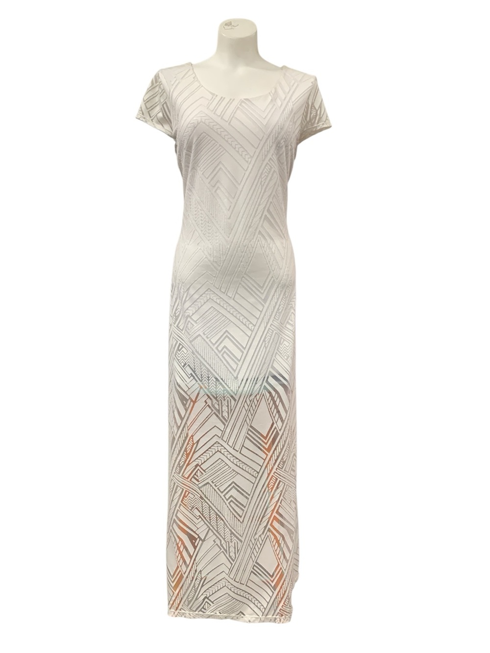 Tribal NWT White Sleeveless Knit Maxi Dress Size L